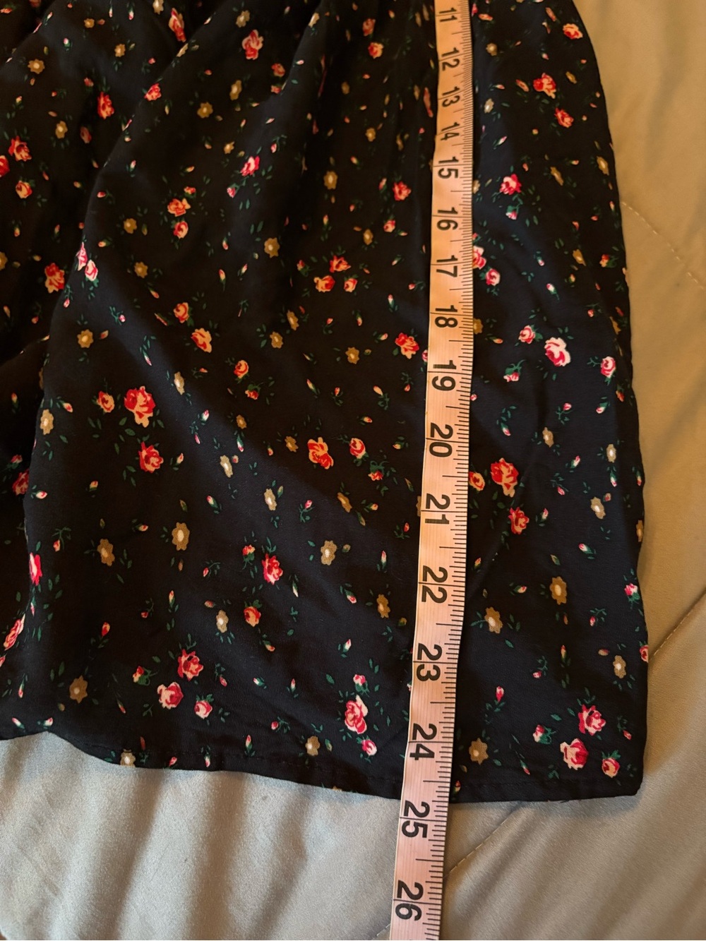 Black Floral Smocked Dress - Picture 6 of 8